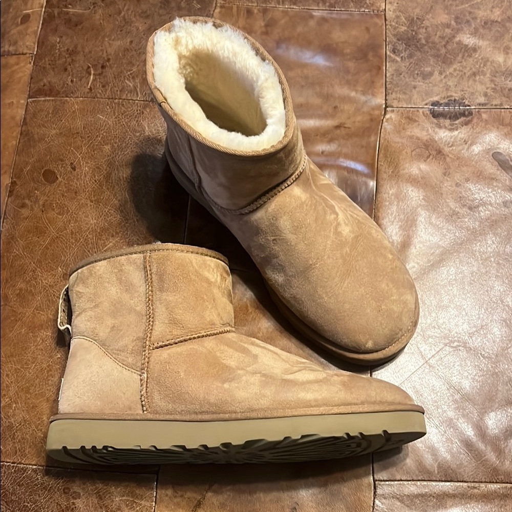UGG Classic Mini Boot in Tan with Shearling Lining